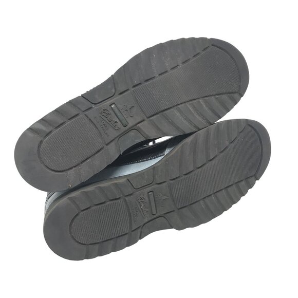 Vintage Paraboot Leather Lace-Up Ankle Boots US 7 Blue Rubber Sole Casual Shoes - Picture 6 of 10